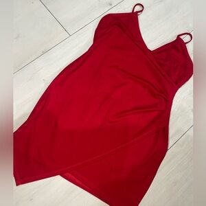 SHEIN Red Midi Dress